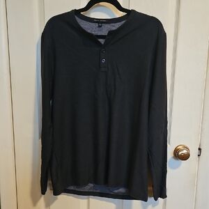 Robert Barakett Men's Blue Long-Sleeve Henley